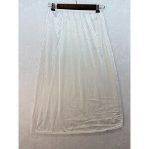 Vanity Fair Women's Satin Slip Size Small 28" / 38" Vintage Side Slit